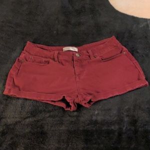 NoBo Maroon Low-rise Shorts